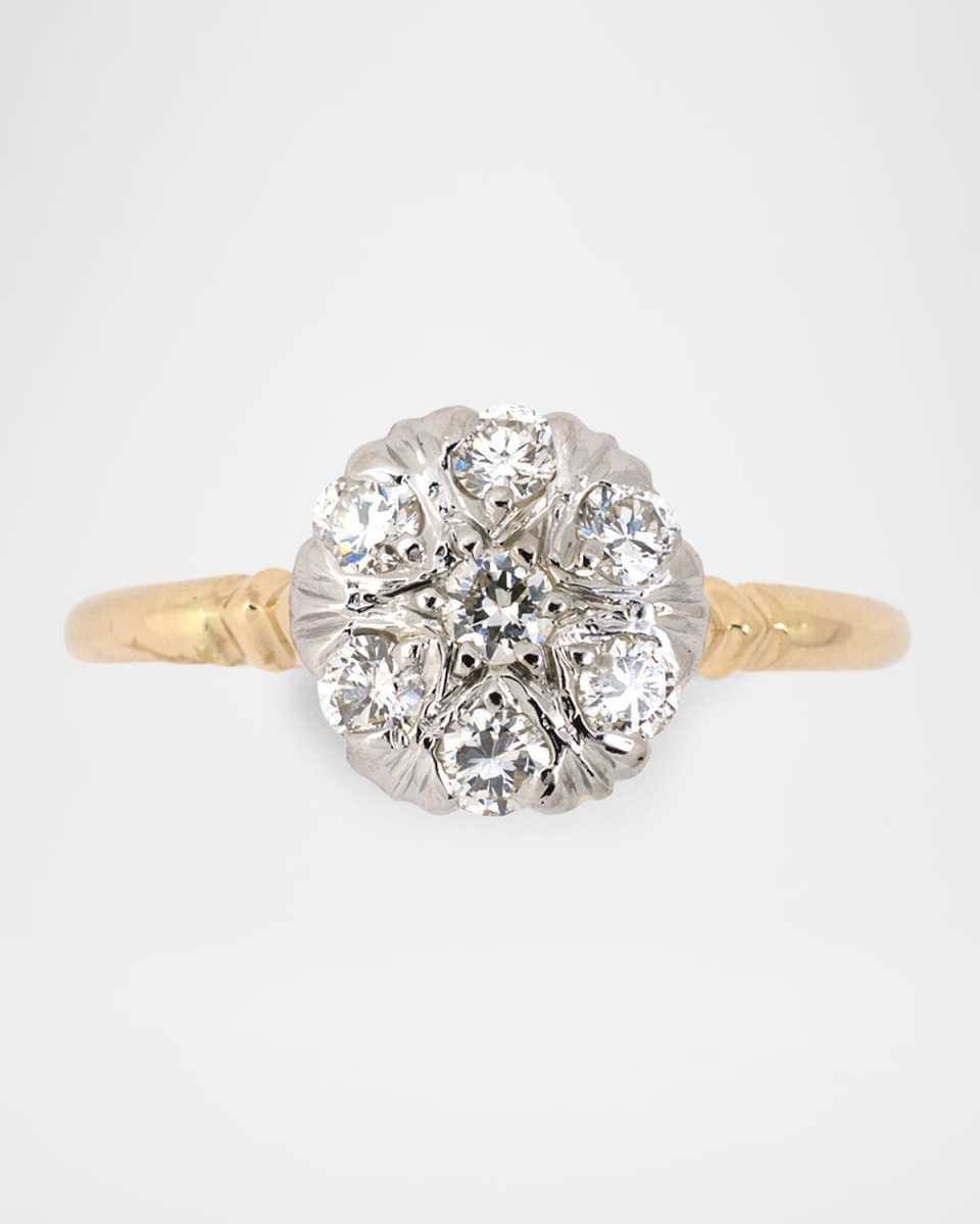 Estate 14K Gold Diamond Engagement Ring, Size 7